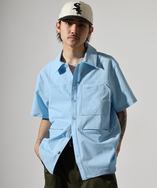 NERDY(ノルディ)の「シアサッカーシャツ(シャツ/ブラウス・メンズ・ホワイト/ブルー/ブラック・S/M/L)」の22枚目の写真