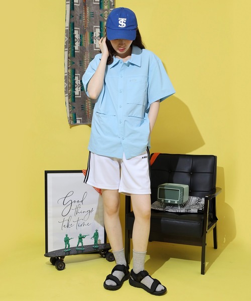 NERDY(ノルディ)の「シアサッカーシャツ(シャツ/ブラウス・メンズ・ホワイト/ブルー/ブラック・S/M/L)」の15枚目の写真
