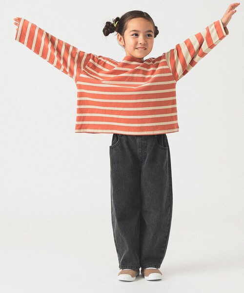 B:MING by BEAMS（ビーミングバイビームス）の「B:MING by BEAMS / ボートネック ボーダー Tシャツ 2025FW（100~140cm）（Tシャツ/カットソー・キッズ・ピンク/ブルー・130/120/100/110/140）」の8枚目の写真