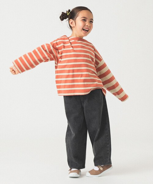 B:MING by BEAMS（ビーミングバイビームス）の「B:MING by BEAMS / ボートネック ボーダー Tシャツ 2025FW（100~140cm）（Tシャツ/カットソー・キッズ・ピンク/ブルー・130/120/100/110/140）」の9枚目の写真