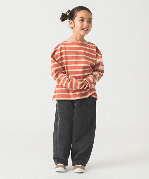 B:MING by BEAMS（ビーミングバイビームス）の「B:MING by BEAMS / ボートネック ボーダー Tシャツ 2025FW（100~140cm）（Tシャツ/カットソー・キッズ・ピンク/ブルー・130/120/100/110/140）」の10枚目の写真