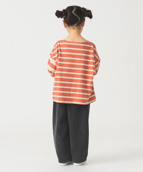 B:MING by BEAMS（ビーミングバイビームス）の「B:MING by BEAMS / ボートネック ボーダー Tシャツ 2025FW（100~140cm）（Tシャツ/カットソー・キッズ・ピンク/ブルー・130/120/100/110/140）」の11枚目の写真
