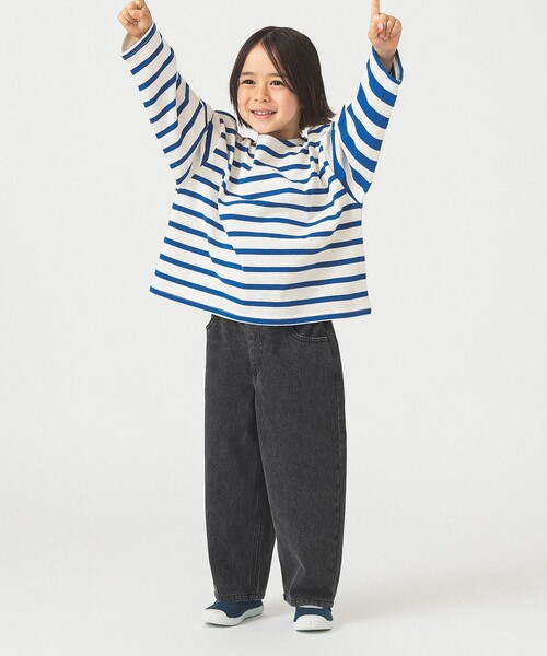 B:MING by BEAMS（ビーミングバイビームス）の「B:MING by BEAMS / ボートネック ボーダー Tシャツ 2025FW（100~140cm）（Tシャツ/カットソー・キッズ・ピンク/ブルー・130/120/100/110/140）」の17枚目の写真