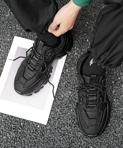 shoes365(シューズスリーシックスファイヴ)の「【SHOES 365】厚底スニーカー(スニーカー・メンズ・ブラック/ホワイト/オフホワイト・25.5cm/26.0cm/27.0cm/26.5cm/25.0cm/24.5cm)」の5枚目の写真