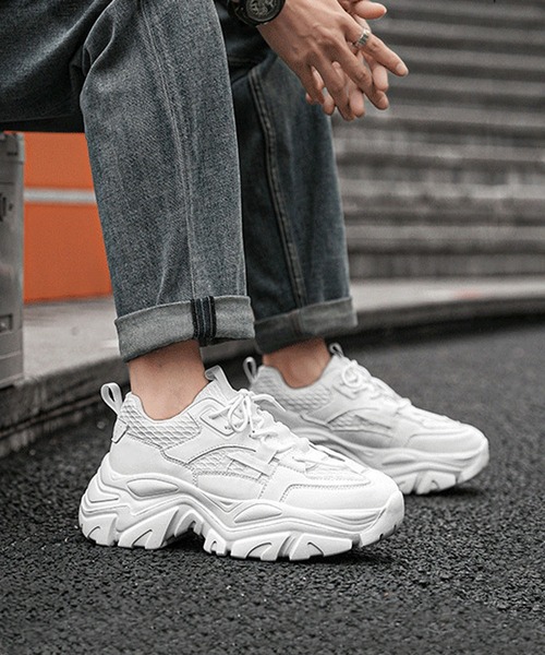 shoes365(シューズスリーシックスファイヴ)の「【SHOES 365】厚底スニーカー(スニーカー・メンズ・ブラック/ホワイト/オフホワイト・25.5cm/26.0cm/27.0cm/26.5cm/25.0cm/24.5cm)」の16枚目の写真
