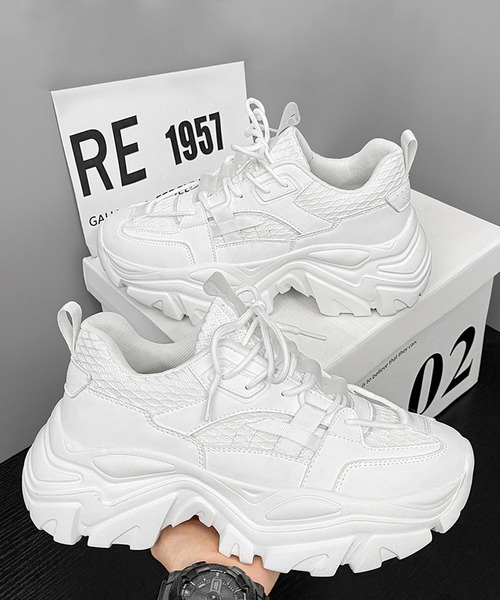 shoes365(シューズスリーシックスファイヴ)の「【SHOES 365】厚底スニーカー(スニーカー・メンズ・ブラック/ホワイト/オフホワイト・25.5cm/26.0cm/27.0cm/26.5cm/25.0cm/24.5cm)」の20枚目の写真
