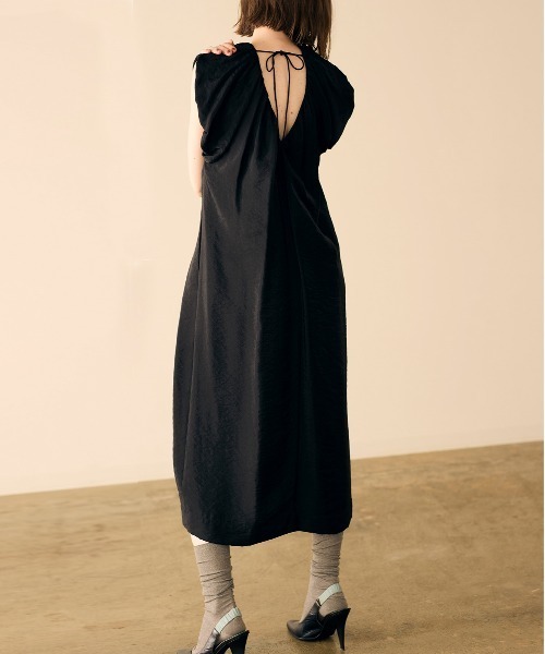 セール】viscose satin balloon dress（ワンピース）｜Marilyn Moon