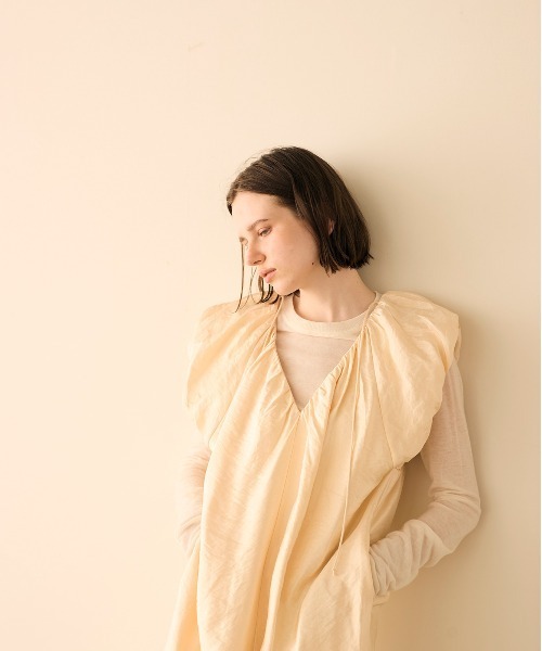 Marilyn Moon（マリリンムーン）の「viscose satin balloon dress（ワンピース・レディース・レッド/ネイビー/ブラック・FREE）」の5枚目の写真