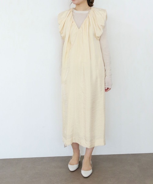 Marilyn Moon（マリリンムーン）の「viscose satin balloon dress（ワンピース・レディース・レッド/ネイビー/ブラック・FREE）」の13枚目の写真
