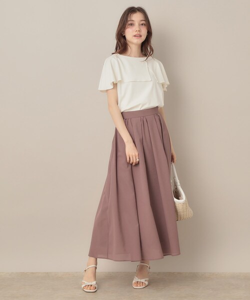 couture brooch（クチュールブローチ）の「【マシンウォッシャブル・UVケア・接触冷感】2WAYケープデザインカットソー（Tシャツ/カットソー・レディース・オフホワイト/サンドベージュ/ブラック・38/42/36）」の11枚目の写真