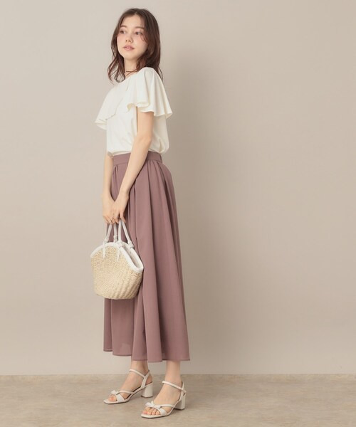 couture brooch（クチュールブローチ）の「【マシンウォッシャブル・UVケア・接触冷感】2WAYケープデザインカットソー（Tシャツ/カットソー・レディース・オフホワイト/サンドベージュ/ブラック・38/42/36）」の12枚目の写真