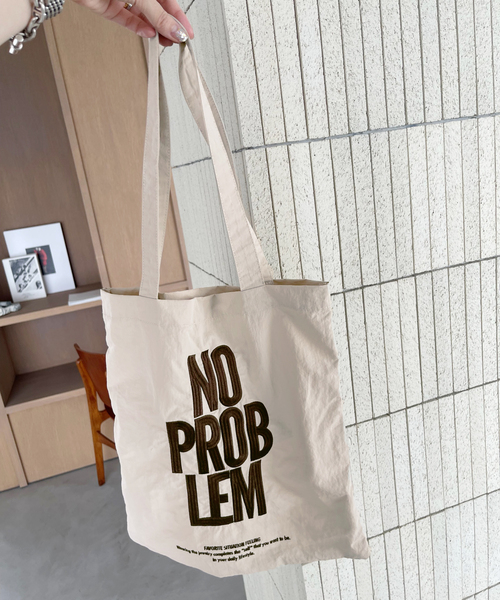 LE TALON(ルタロン)の「LE TALON メッセージトート3(トートバッグ・レディース・ブラック/キャメル/ベージュ/グリーン・FREE)」の8枚目の写真