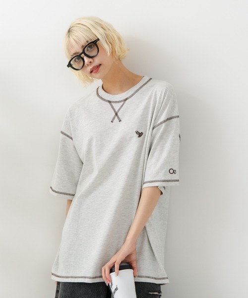 OUTDOOR EXCHANGE(アウトドアエクスチェンジ)の「【OUTDOOR EXCHANGE/アウトドアエクスチェンジ】×【ZERO STAIN/ゼロステイン】コラボ 配色 3本針ステッチ クルーネック Tシャツ(Tシャツ/カットソー・メンズ・ホワイト/アイボリー・MEDIUM/LARGE)」の16枚目の写真