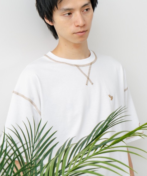 OUTDOOR EXCHANGE(アウトドアエクスチェンジ)の「【OUTDOOR EXCHANGE/アウトドアエクスチェンジ】×【ZERO STAIN/ゼロステイン】コラボ 配色 3本針ステッチ クルーネック Tシャツ(Tシャツ/カットソー・メンズ・ホワイト/アイボリー・MEDIUM/LARGE)」の22枚目の写真