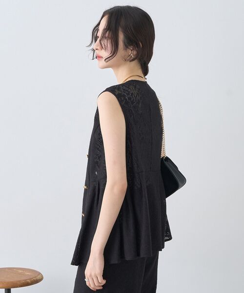 earth music&ecology（アースミュージックアンドエコロジー）の「レースジレ（ベスト・レディース・ブラック/モカ・FREE）」の6枚目の写真