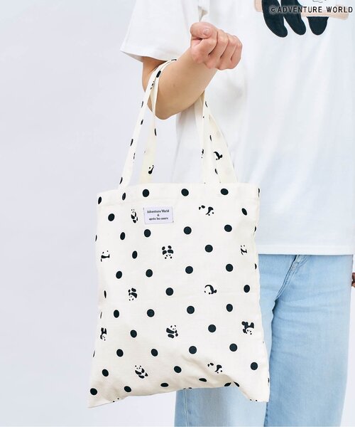 apres les cours(アプレレクール)の「【リンク】アドベンチャーワールドトートバッグ(トートバッグ・キッズ・オフホワイト/ブルー・FREE)」の1枚目の写真