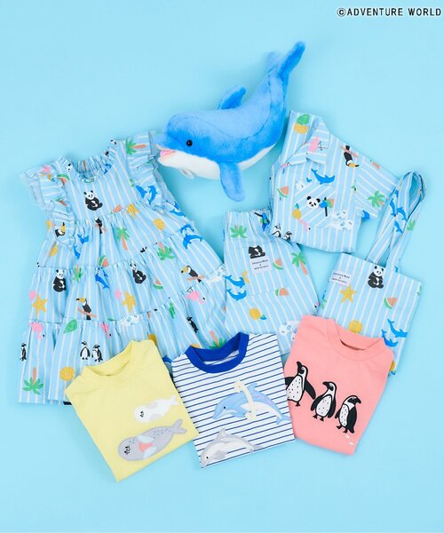 apres les cours(アプレレクール)の「【リンク】アドベンチャーワールドトートバッグ(トートバッグ・キッズ・オフホワイト/ブルー・FREE)」の4枚目の写真