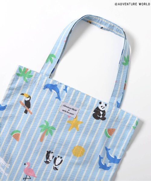 apres les cours(アプレレクール)の「【リンク】アドベンチャーワールドトートバッグ(トートバッグ・キッズ・オフホワイト/ブルー・FREE)」の11枚目の写真