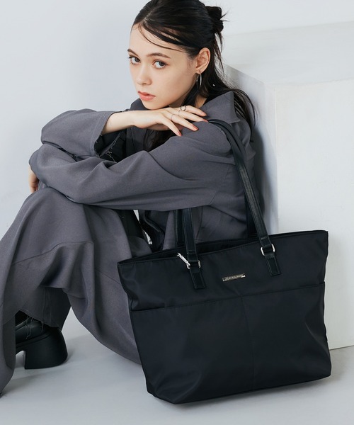 MURUA(ムルーア)の「MURUA(ムルーア)トートバッグ MR-B1384 撥水ツイル・カジュアル(トートバッグ・レディース・ブラック・FREE)」の1枚目の写真