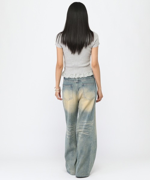 3.3 Field Trip （3.3フィールドトリップ）の「3.3 Field Trip／裾レースリボンカーディガン（ニット/セーター・レディース・ブラック/アイボリー/ダークグレー/ライトグレー・FREE）」の15枚目の写真