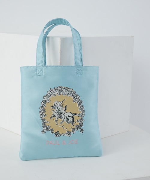 PAUL & JOE ACCESSOIRES（ポールアンドジョーアクセソワ）の「PAUL & JOE ACCESSOIRES (ポール＆ジョーアクセソワ)ジャガードミニバッグ  PJA-B1291（トートバッグ・レディース・グリーン/ピンク/ベージュ/ミント/パープル・FREE）」の4枚目の写真