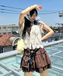 【タグ付き・未着用】INGEBORG♪薄ベージュ総レースカーディガン(ボレロ) タグ付き・未着用】INGEBORG♪薄ベージュ総レースカーディガン