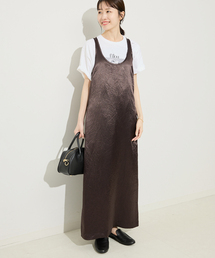 SLOBE IENA（スローブイエナ）の「《吸水速乾》リキッドサテンタンクワンピース（ワンピース）」
