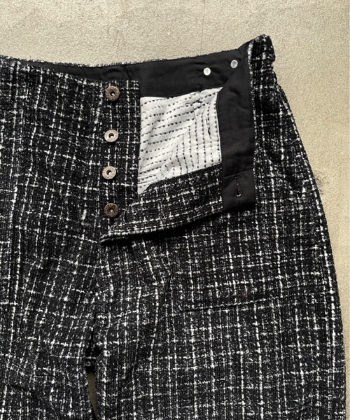 MandO（Auntie Rosa）（エムオー）の「ツイードバギーベーカーパンツ（その他パンツ・メンズ・ブラック・LARGE/MEDIUM/SMALL）」の4枚目の写真