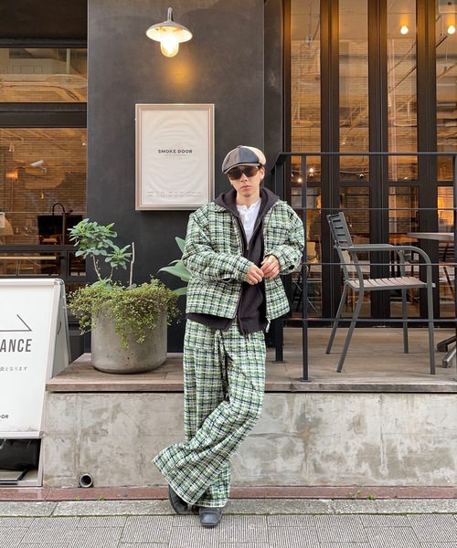 MandO（Auntie Rosa）（エムオー）の「ツイードバギーベーカーパンツ（その他パンツ・メンズ・ブラック・LARGE/MEDIUM/SMALL）」の2枚目の写真