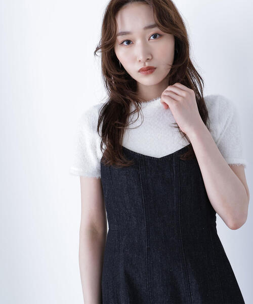 NATURAL BEAUTY BASIC(ナチュラルビューティーベーシック)の「◇フェザータッチTシャツ(Tシャツ/カットソー・レディース・オフホワイト/ブルー/ベージュ・FREE)」の6枚目の写真