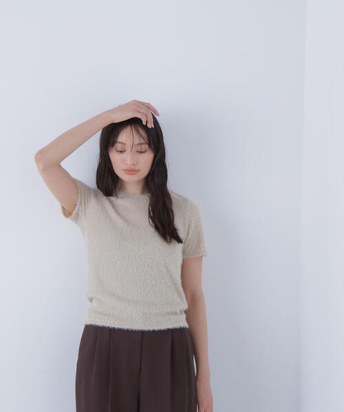 NATURAL BEAUTY BASIC(ナチュラルビューティーベーシック)の「◇フェザータッチTシャツ(Tシャツ/カットソー・レディース・オフホワイト/ブルー/ベージュ・FREE)」の17枚目の写真