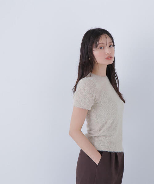 NATURAL BEAUTY BASIC(ナチュラルビューティーベーシック)の「◇フェザータッチTシャツ(Tシャツ/カットソー・レディース・オフホワイト/ブルー/ベージュ・FREE)」の19枚目の写真