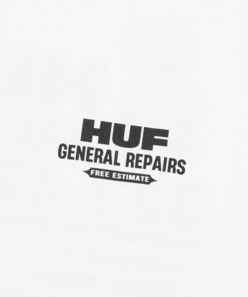 HUF(ハフ)の「GENERAL REPAIRS TEE(Tシャツ/カットソー・メンズ・ホワイト/ブラック・M/L/XL/XXL/S)」の14枚目の写真