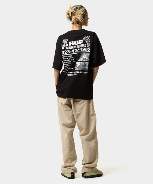 HUF(ハフ)の「GENERAL REPAIRS TEE(Tシャツ/カットソー・メンズ・ホワイト/ブラック・M/L/XL/XXL/S)」の12枚目の写真