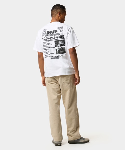 HUF(ハフ)の「GENERAL REPAIRS TEE(Tシャツ/カットソー・メンズ・ホワイト/ブラック・M/L/XL/XXL/S)」の9枚目の写真