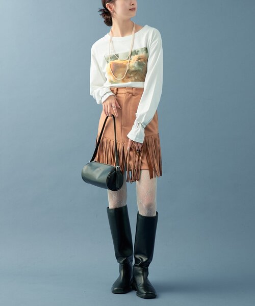 mystic（ミスティック）の「CATフォトロンT（Tシャツ/カットソー・レディース・アイボリー/オフホワイト・FREE）」の3枚目の写真