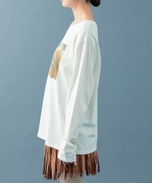 mystic（ミスティック）の「CATフォトロンT（Tシャツ/カットソー・レディース・アイボリー/オフホワイト・FREE）」の7枚目の写真