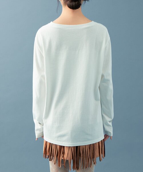 mystic（ミスティック）の「CATフォトロンT（Tシャツ/カットソー・レディース・アイボリー/オフホワイト・FREE）」の8枚目の写真