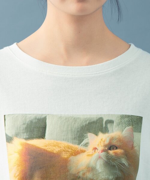 mystic（ミスティック）の「CATフォトロンT（Tシャツ/カットソー・レディース・アイボリー/オフホワイト・FREE）」の9枚目の写真