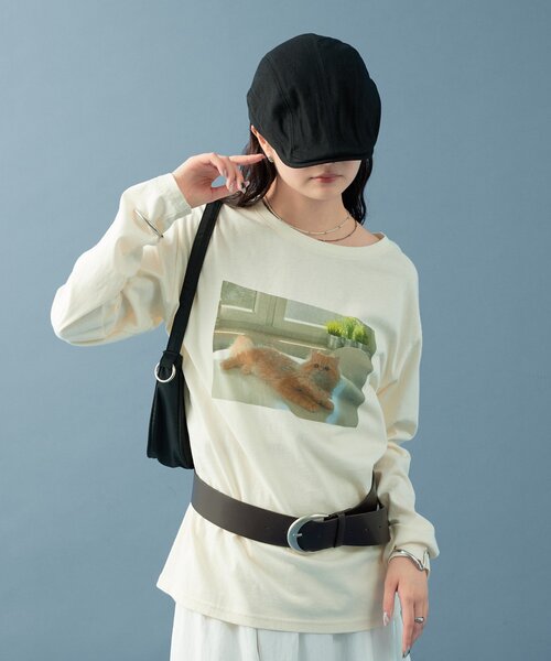 mystic（ミスティック）の「CATフォトロンT（Tシャツ/カットソー・レディース・アイボリー/オフホワイト・FREE）」の13枚目の写真