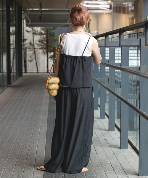 B.C STOCK（ベーセーストック）の「《追加2》《3点セット》手洗い可 / キャミソールスタイル（その他パンツ・レディース・ブルー/ブラック/ネイビー・FREE）」の6枚目の写真