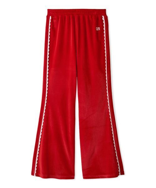 FURFUR（ファーファー）の「サイドレースベロアトラックパンツ（その他パンツ・レディース・レッド/ピンク/ブラック・F）」の3枚目の写真