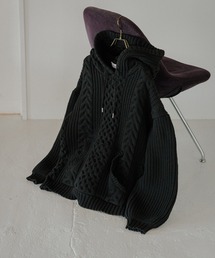 ADAM ET ROPE'（アダムエロペ）の「【WEB限定】ボリュームケーブル ニット パーカー / ロングシーズン着用可能 / 超軽量 / ユニセックス（パーカー）」