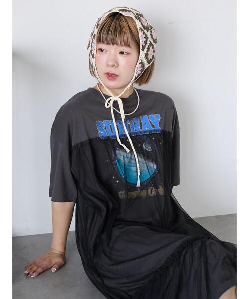 ehka sopo(エヘカソポ)の「リメイク風ワンピース(ワンピース・レディース・モカ/チャコールグレー/オフホワイト・F)」の3枚目の写真