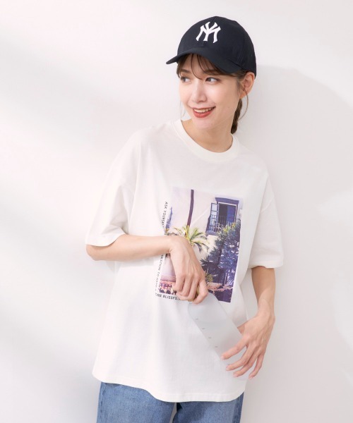 pual ce cin プリントロゴTシャツ《美品》 PUAL CE CIN グレー ロゴ