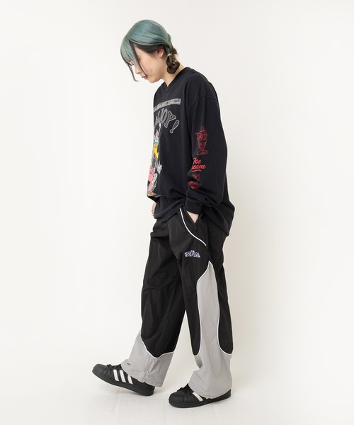 RNA（アールエヌエー）の「R4382 バイカラートラックパンツ（その他パンツ・レディース・ブラック×グレー/バーガンディー/グリーン×オレンジ・MEDIUM）」の17枚目の写真