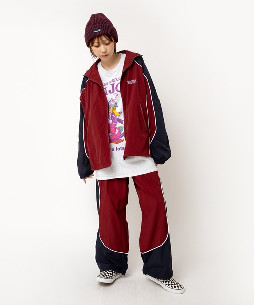 RNA（アールエヌエー）の「R4382 バイカラートラックパンツ（その他パンツ・レディース・ブラック×グレー/バーガンディー/グリーン×オレンジ・MEDIUM）」の18枚目の写真