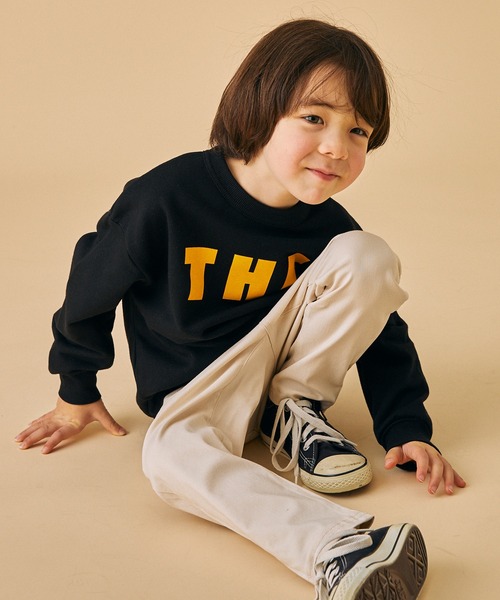 FOV（フォブ）の「FOV/フォブ THE ビッグトレーナー（スウェット・キッズ・アッシュブラウン/ホワイト系その他2/ブラック・XL/L/M/S）」の4枚目の写真