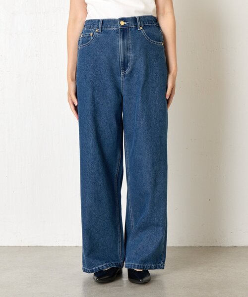 Jena espace merveilleux（ジェナ　エスパスメルヴェイユ）の「【5サイズ展開】【WEB限定】ストレートデニムパンツ（デニムパンツ・レディース・ネイビー/サックスブルー/ブラック・4/0/3/2/1）」の14枚目の写真