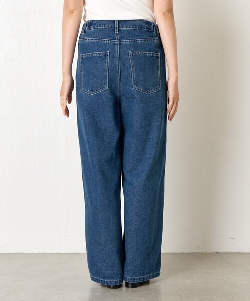 Jena espace merveilleux（ジェナ　エスパスメルヴェイユ）の「【5サイズ展開】【WEB限定】ストレートデニムパンツ（デニムパンツ・レディース・ネイビー/サックスブルー/ブラック・4/0/3/2/1）」の16枚目の写真